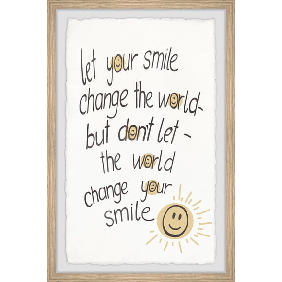 Smile Framed Painting Print | Canvas Wall Art | Custom Wall Decor | Modern Home Art | Large Size Wall Prints