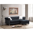 thumbnail image 1 of Sofa Chaise with Tufted Design, Black Living Room Seating, 1 of 9
