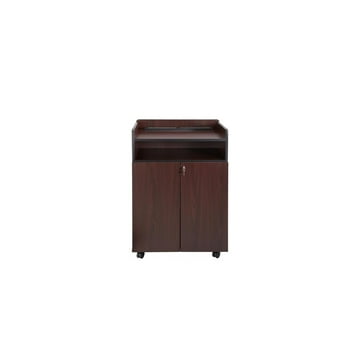 Homestock Renaissance Refinement Executive Mobile Lectern, Mahogany, 25.25