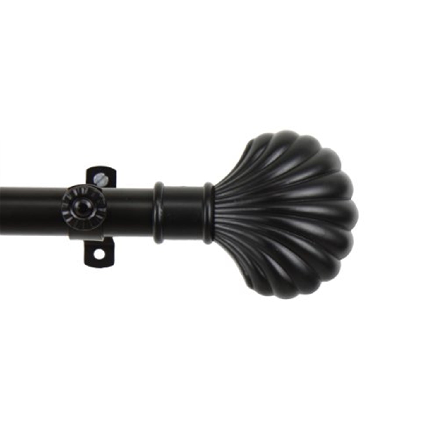 Homestock Renaissance Revival 48 To 84Inch, Black Curtain Rod, Window