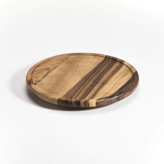 Turntable Lazy Susan - 13 Inch Acacia Wood Swivel Tray for Kitchen, Table, Pantry Organization
