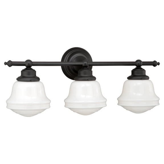 3 Light Bathroom Vanity Light Bronze Finish - Renaissance Style Fixture