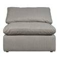 thumbnail image 1 of Armless Accent Chair - Light Grey Fabric Upholstered Living Room Seating, 1 of 7