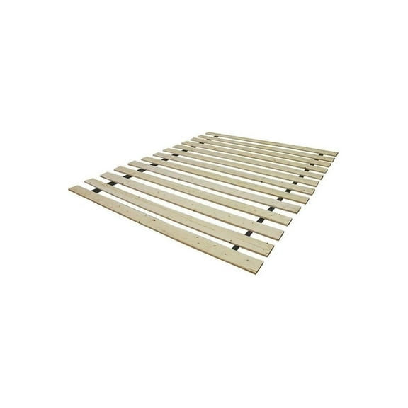 Homestock Renaissance Rhapsody Bed Slats, Natural Wood Finish Slat Kit - Durable Glued, Screwed, Stapled Support, Durable Solid Wood Mattress Base, Sturdy Slat System - Size:Queen-Size:Queen