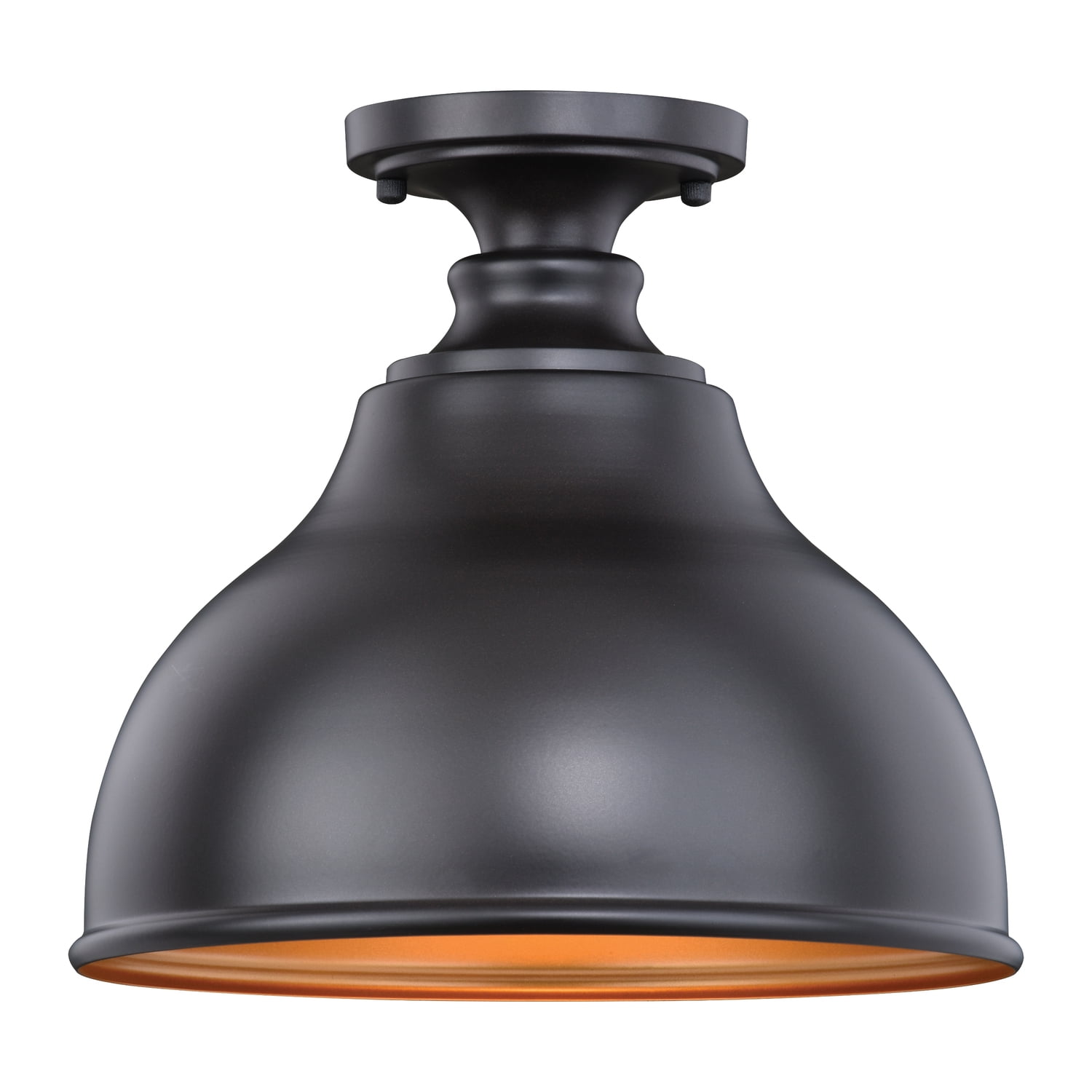 Delano Black and Gold Indoor/Outdoor Flush Mount Light
