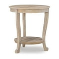 thumbnail image 1 of Homestock Renaissance Rhapsody Side Table, 22"D X 22"W X 21.38"H, Round Table Top, 1 Shelf, End Table, Curved Legs, Living Room Furniture-Color:Natural Wood, 1 of 8