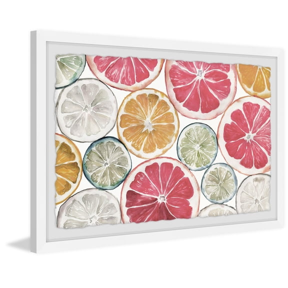 Citrus Madness Framed Print - 18x12 Renaissance Wall Art - Modern Home Decor - Abstract Digital Art