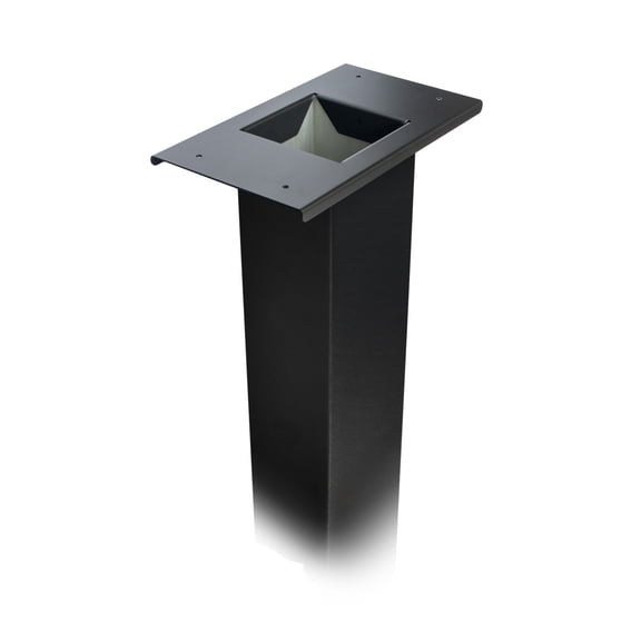 Mailbox Post Black Retro Style - Secure Mounting for Residential Mailboxes