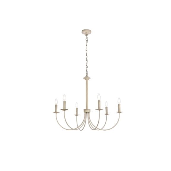 6-Light Pendant Light - Retro Renaissance Brielle Chandelier - Kitchen Island Dining Room Foyer Lighting
