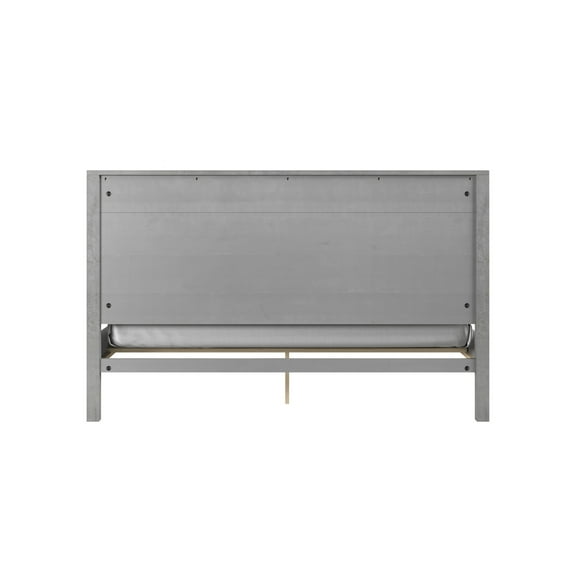 King Size Wood Bed - Retro Renaissance Farmhouse Style - Solid Wood Frame - Bedroom Furniture