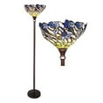 thumbnail image 1 of Homestock Rococo Radiance 1 Light Tiffany-Style Torchiere Floor L 17" Shade, 1 of 1
