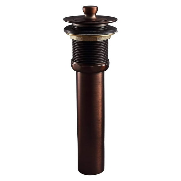 Bathroom Tub Drain Lift & Turn Closure - 6" Tailpiece - Stylish Design - Homestock