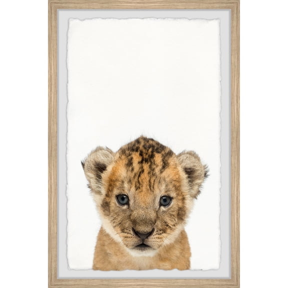 Simba Framed Wall Art Print | Wildlife Canvas Painting | Living Room Decor | Home Wall Hanging