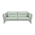 thumbnail image 1 of Modern Leather Sofa - 3 Seater Couch with Metal Legs - Stylish Living Room Seating, 1 of 8