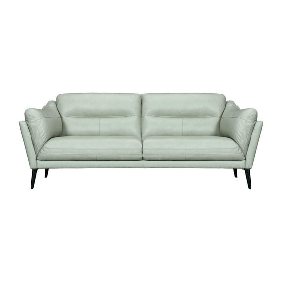Modern Leather Sofa - 3 Seater Couch with Metal Legs - Stylish Living Room Seating