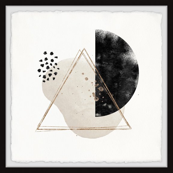 Triangle Canvas Wall Art - Modern Framed Painting Print - Large Abstract Home Decor