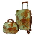 thumbnail image 1 of Carry On Luggage Set Spinner Suitcase 2 Piece Travel Set TSA Lock 20 Inch Brown, 1 of 6