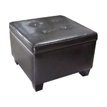 Homestock Rococo Romance Modern Brown Room Fit Storage Ottoman