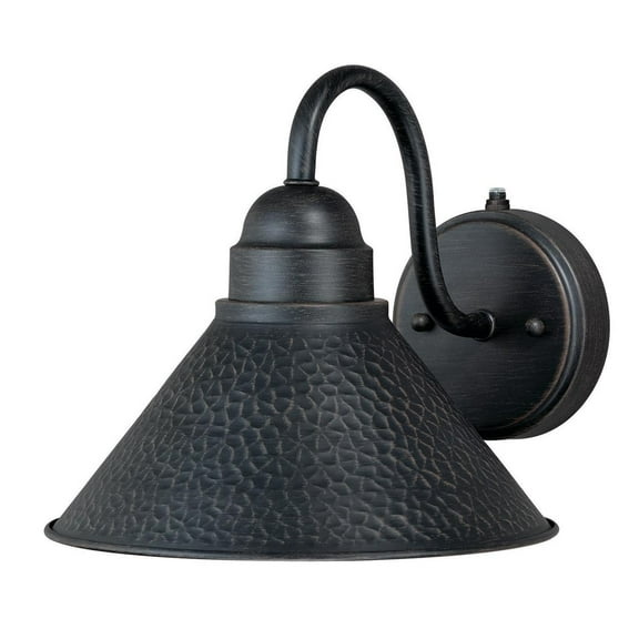 Outdoor Wall LanternDusk to Dawn Barn LightBlack Gold FinishFarmhouse Exterior Lighting