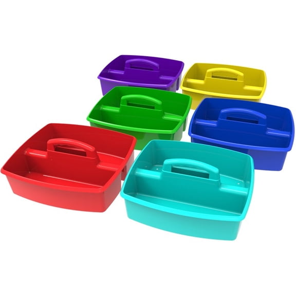 HomeStock Rustic Retreat Caddy, Black, 6-Pack - Large Compartments for Storage, Dimensions: 13" L x 11" W x 6" H, Dishwasher Safe