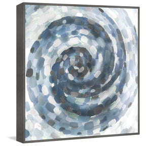 Blue Infinity Canvas Wall Art - Rustic Romance Floater Frame Print - 18x18 Inch Home Decor
