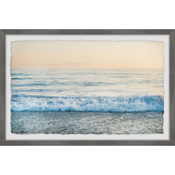 Coastal Wall Art Framed Print - Ocean Sunset Canvas, Large Home Decor, Modern Picture for Living Room