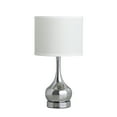 thumbnail image 1 of Mid-Century Table Lamp - Polished Silver Metal Base, Modern Desk Lamp, Bedroom Living Room Lighting, 1 of 1