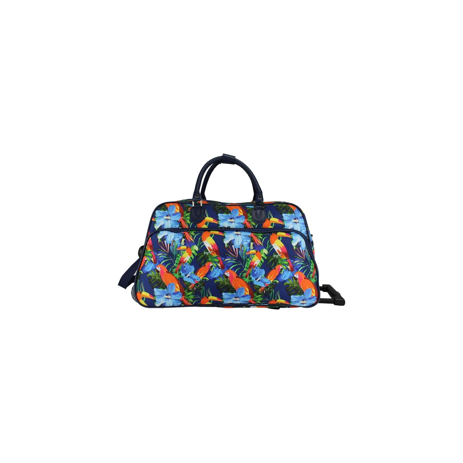 Homestock Seaside Serenity 21-Inch Carry-On Rolling Duffel Bag - Internal Retractable Handle , Smooth-Rolling In-Line Skate Wheels , Spacious Main Compartment , Adjustable Shoulder Strap