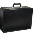thumbnail image 1 of Homestock Seaside Style Large Expandable Faux Leather Attach Case Executive Business Case Featuring Ample Storage And Distinctive Matte Finish, 17.75" L X 12.88" H X 5.5" W-Color:Black, 1 of 6