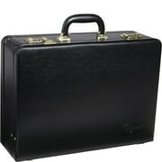 Homestock Seaside Style Large Expandable Faux Leather Attach Case Executive Business Case Featuring Ample Storage And Distinctive Matte Finish, 17.75" L X 12.88" H X 5.5" W-ColorBlack