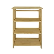 HomeStock City Chic Shelf Bookcase Spacious Shelves for Ample Storage and a Contemporary Appearance, Perfect for Home Decor-Color:Natural,Size:4 Tier