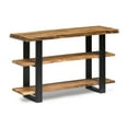 thumbnail image 1 of Homestock Sophisticated Simplicity Live Wood Media Console Table - Unique Live Edge, Black Metal Accents, Clear Natural Finish, 68 Lbs, 1 of 2