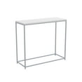 thumbnail image 1 of Console Table Modern Stylish Entryway Table - White Silver Accent Decor, 1 of 4