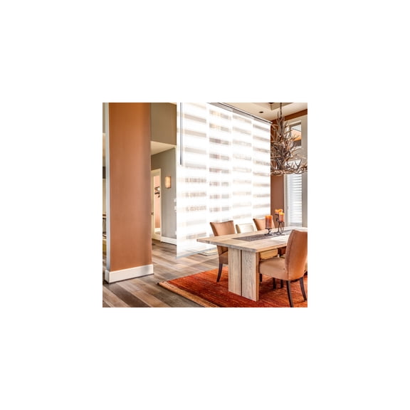 Room Divider Panels Southwestern StyleAdjustable Track System4 Panel BlindsSteel Partition Screen 88"L x 94"H