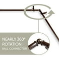 thumbnail image 1 of Bay Window Curtain Rod - 6-Sided Corner Rods, Cocoa Finish - Single Drapery Rod for Home Decor, 1 of 3