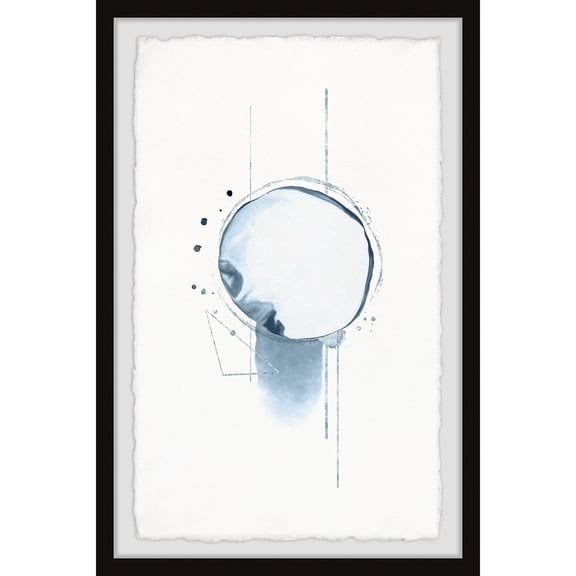 Modern Canvas Wall Art Print - Framed Painting for Home Decor - Large Abstract Blue Sphere Design