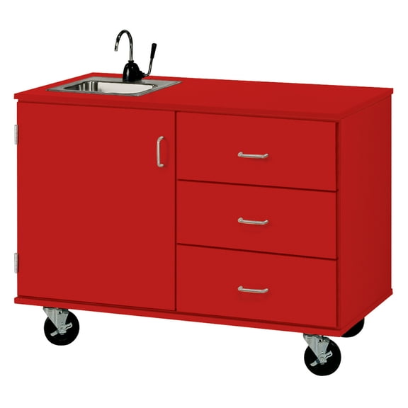 Mobile Demo Station Sink & Pump - Portable Display Unit - 36" High x 48" Wide