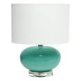 thumbnail image 1 of Bedside Table Lamp Modern Oval Glass Lamp Shade Living Room Decor Aqua, 1 of 10
