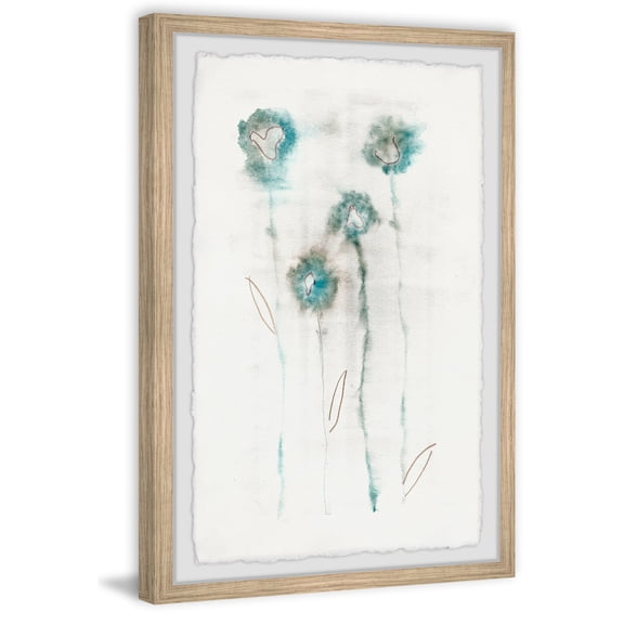 Timeless Flower Wall Art Print - 24x36 Inch Framed Painting - Modern Home Decor - Abstract Digital Art