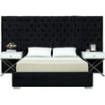 thumbnail image 1 of Queen Bed Velvet Black Button Tufted, Elegant Upholstered Platform Bed Frame for Bedroom, 1 of 1