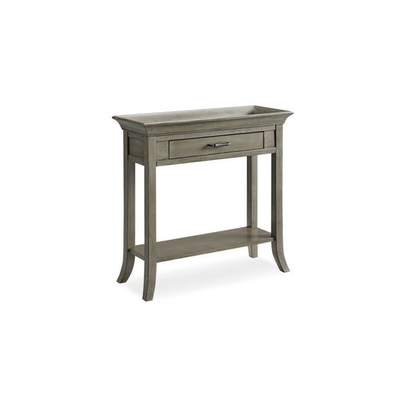Homestock Timeless Trends Console Hall Stand, 30" L X 12" W X 30" H, Smoke Gray Wash, Console Table With Drawers, Narrow Living Room Console Table