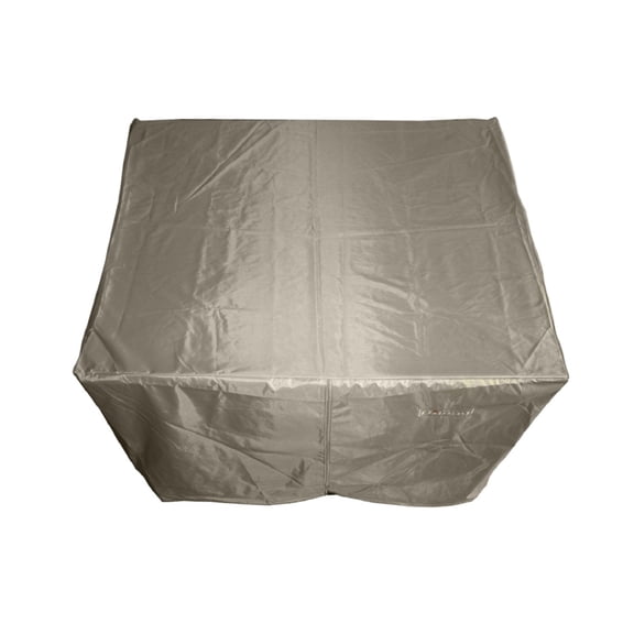 Homestock Timeless Trends Square Fire Pit Cover - 45" Square x 23"T, Tan Polyester Fabric, HD Zipper for Easy Use