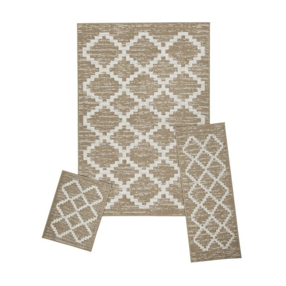 Homestock Tuscan Treats 3 Piece Area Rug Set - Landon Tan, Area Rugs, Modern Area Rugs, Cheap Area Rugs, Large Area Rugs, Area Rugs For Living Room