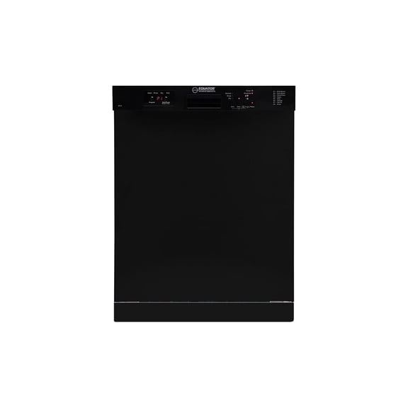 Homestock Urban Upmarket Front Control 24-In Built-In Dishwasher (Black), 51-Dba