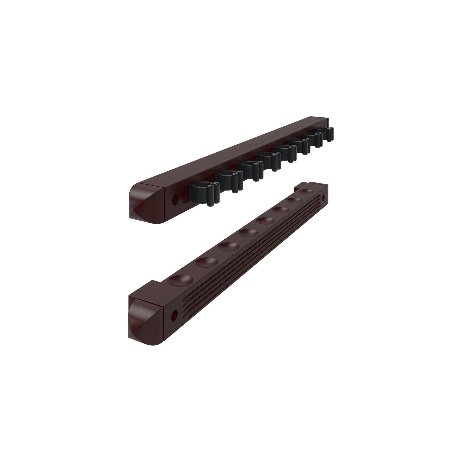 Mahogany Wall Mounted 8-Cue Billiard Rack