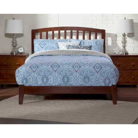 King Size Traditional Bed - Victorian Style Walnut Finish - Durable Bedroom Furniture