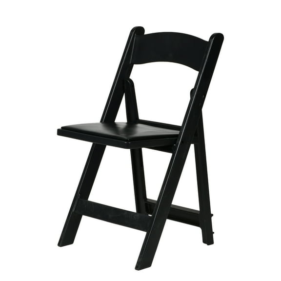Folding Chairs Black Resin - Stacking Event Party Outdoor Indoor Seating