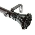 thumbnail image 1 of Decorative Window Curtain Rod - Tension Mount, Adjustable, Home Decor, Mahogany Finish, Easy Install, 1 of 1