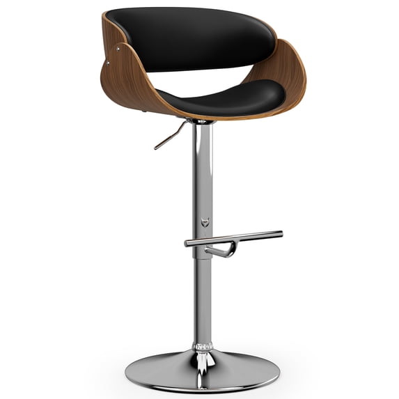 Homestock Vintage Visions Mid Century Modern 34 Inch Adjustable Swivel Bar Stool