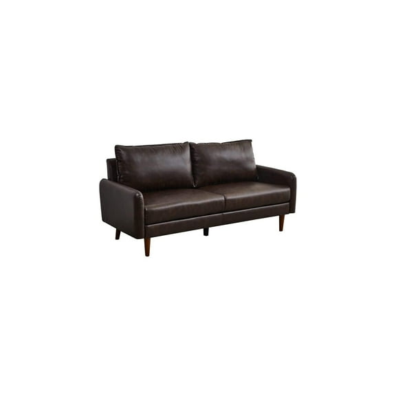 HomeStock Modern Motifs Stylish Modern Comfortable Couch for Living Room & Office Seating-Color:Dark Brown,Size:Leather Sofa